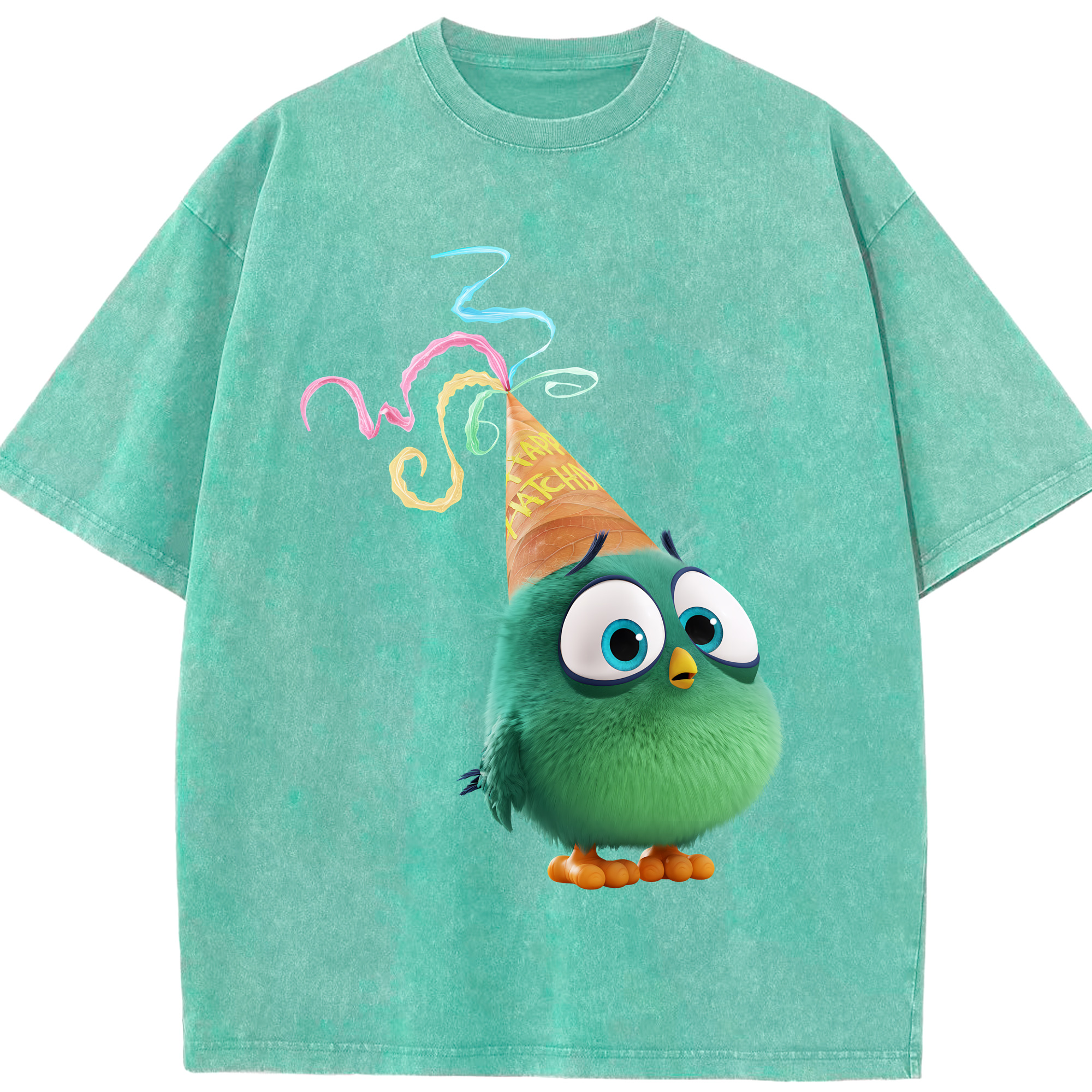 （画像用） Angry Birds アングリーバード 綿100% ヴィンテージ風 半袖Tシャツ（フロントプリント）